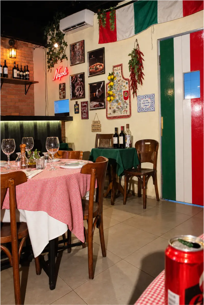 Inside Leonezzi's dining room